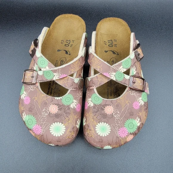 Birkenstocks Birki's Dorian Disney Tinkerbell Toddler's Shoe Size 9C Brown Green